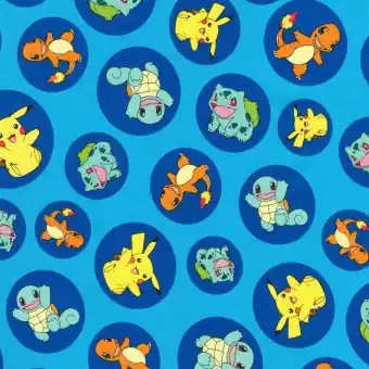Pokémons Lizenzstoff – Original Nintendo Pokemonstoff – Pikachu, Bisamsam, Turtok, Glumanda uvm. Motivstoff Meistverkauft