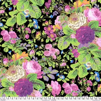 Contrast Grandi Floral Rosenstoff – Kaffe Fassett Collective Designerstoffe – Philip Jacobs Spring 2023 Patchworkstoff Neue Kollektion