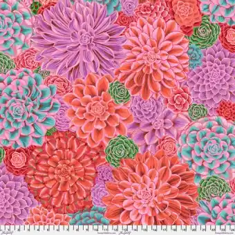Pink House Leeks Blumenstoff – Kaffe Fassett Collective Designerstoffe – Philip Jacobs Patchworkstoff Meterware Top-Preis