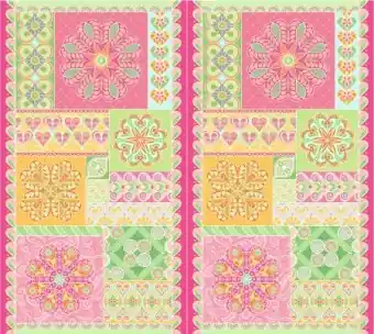 Rabatt Amanda Murphy Quiltpanel – Rose Heart Panel – Cheater Cloth Übungspanel