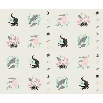 Original PANEL! Florida 2 mit Krokodilen, Manatees & Delphinen – Ruby Star Society Designerstoff – Sarah Watts