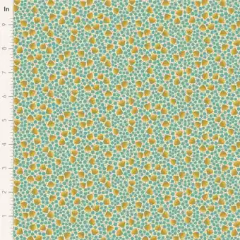 Bellflower Teal – Tildas Wallflower Blümchenstoffe – Original skandinavischer Tildastoff Neue Ware