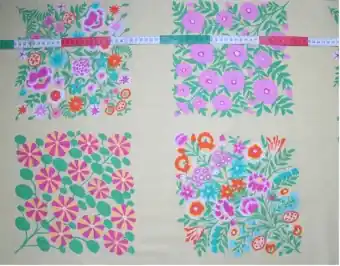 Kaffe Fassett: Primrose Yellow Field Bouquet Panel Hochwertig