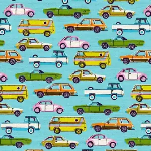 Preisknaller Vintage Autos Motivstoff - Drivin' Down 9 Nostalgia by Lysa Flower - Paintbrush Studios Patchworkstoffe