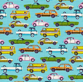 Preisknaller Vintage Autos Motivstoff – Drivin‘ Down 9 Nostalgia by Lysa Flower – Paintbrush Studios Patchworkstoffe