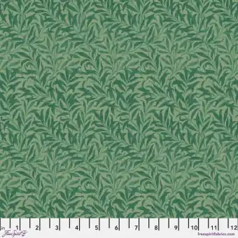 Sofort Bestellen Green Willow Boughs Baumwollstoff – Original William Morris & Company Lizenzstoff – Free Spirit Fabrics The Cotswold Holiday Collection Patchworkstoffe