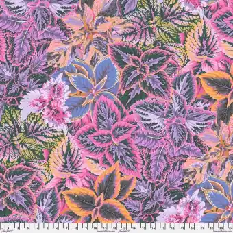 Bestseller Pink Bold Begonia Leaves Blätterstoff – Phillip Jacobs for Kaffe Fassett Collective Stash Designerstoffe