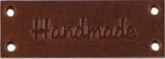 Hochwertig Handmade Lederlabel – Echtleder Etikett Aufnäher – Braun