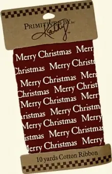 Karte mit 9,1m – Teadye Baumwollband „Merry Christmas“ Garantierte Lieferung