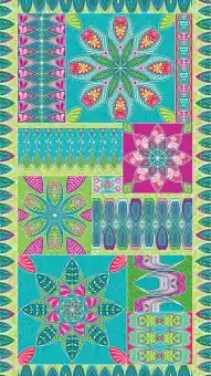 Amanda Murphy Quiltpanel – Green Vibrancy Flowers – Cheater Cloth Übungspanel Schneller Versand