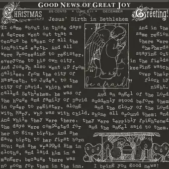 Kostenfreie Lieferung Schwarz-Weißer Schriftstoff – All About Christmas by Janet Wecker Frisch Weihnachtsstoffe – Riley Blake Patchworkstoffe