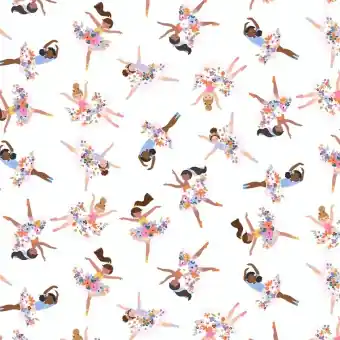 Ballarinastoff mit Blümchen – Tutu Much Attitude Kinderstoffe – Dear Stella Balett Patchworkstoffe Ab Werk