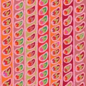 Paisley Stripe - Red - From the Archives - Kaffe Fassett Collective Desgnerstoffe - Philip Jacobs Patchworkstoff Jetzt Zugreifen