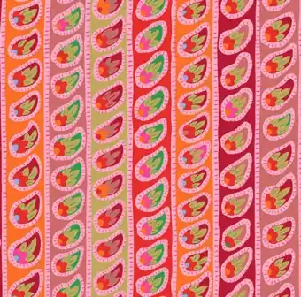 Paisley Stripe – Red – From the Archives – Kaffe Fassett Collective Desgnerstoffe – Philip Jacobs Patchworkstoff Jetzt Zugreifen