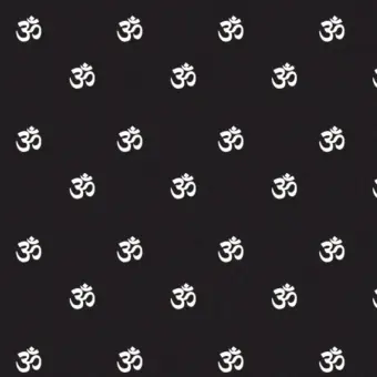 Preisreduziert Black Om Motivstoff – Yoga Girls Omstoppable Yogastoffe – Camelot Cottons Patchworkstoffe