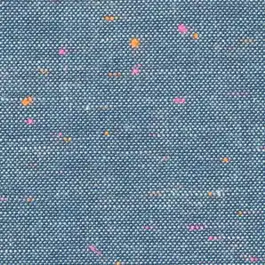Navy Neon Neppy Yarn Dyed Woven Patchworkstoff – Dunkelblauer, weicher, gewebter Baumwollstoff mit dezenten NEON Farbspeckles Beliebt