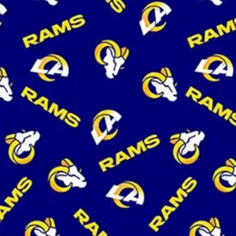 Heute Kaufen LA Rams Motivstoff – Original NFL Lizenzstoff – American Football Meterware