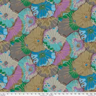 Grey Lotus Leaves – Kaffe Fassett Collective Designerstoffe – Patchworkstoff Meterware Schneller Versand