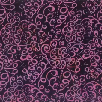 Top-Angebot Schnörkel Batikstoff – Purple-Pink-Black – – Wilmington Balibatiks Patchworkstoffe