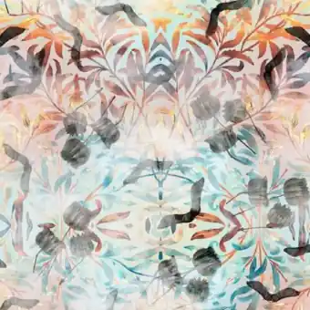 Morning Lights Patchworkstoff – Aquarell‑Blättermuster – Stof Fabrics Direktkauf