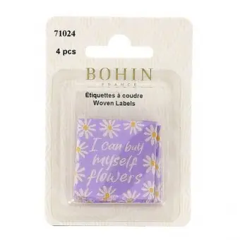Jetzt Kaufen Webetiketten – I can buy myself flowers – 4 Bohin Labels
