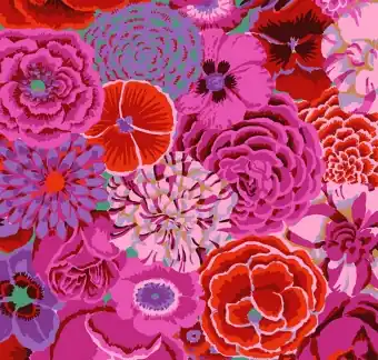 Heißes Angebot ÜBERBREITER RÜCKSEITENSTOFF! Bekah – Magenta – Kaffe Fassett Collective Designerstoffe – Philip Jacobs Quilt Backing Patchworkstoff