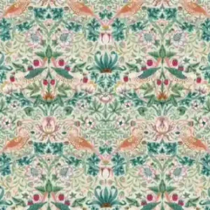 Aktuell Mini Strawberry Thief Vogelstoff Baumwollstoff - Original William Morris & Company Lizenzstoff - Free Spirit Fabrics Bedford Park Patchworkstoffe