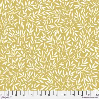 Letzte Chance Yellow Standen Lily Baumwollstoff – Original William Morris & Company Lizenzstoff – Free Spirit Fabrics Leicester Patchworkstoffe