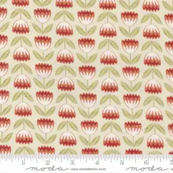 Meadowmere Cloud Metallic Tulip Fields Tulpenstoff – Gingiber by Stacie Bloomfield – Moda Fabrics Patchworkstoffe Must-Have