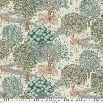 Günstig The Brook Cream Baumwollstoff – Original William Morris & Company Lizenzstoff – Free Spirit Fabrics The Cotswold Holiday Collection Patchworkstoffe