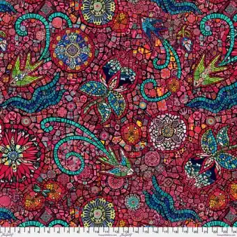 Sichere Zahlung Danieli Grande Rose Murano Designerstoff by Odile Bailloeul – FreeSpirit Fabrics Patchworkstoffe