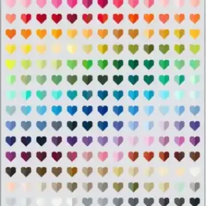 Color Card Hearts Quilt Materialpackung - Stoffpaket & Anleitung KONA Cotton Solids Herzchen Patchworkdecke Limited Edition