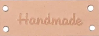 Handmade Lederlabel – Echtleder Etikett Aufnäher – Beige Ab Werk