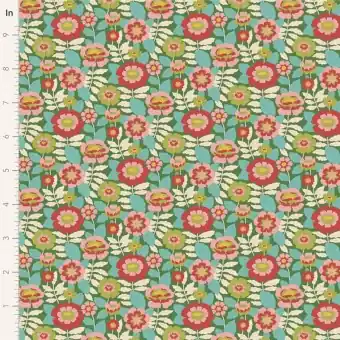 Beverly Green – Tildas Wallflower Blümchenstoffe – Original skandinavischer Tildastoff Im Trend