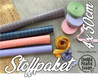 4x 50cm Happy Karos Kunstleder – Cherry Picking Lederimitat Karomuster Meterware – VORBESTELLUNG! Auslieferung Ihrer gesamten Lieferung im Januar ’26 Im Trend