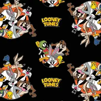 Looney Tunes Comicstoff – Motivstoff mit Bugs Bunny, Daffy Duck, Tweety, Sylvester, Taz uvm. – Original Warner Brothers Lizenstoff Weltweiter Versand