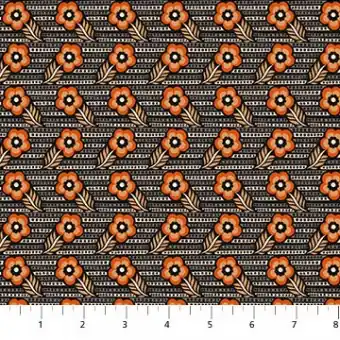 Woodcarving – Black Blumenstoff – Anna Maria Shooting Star Lush Collective Designerstoffe – Patchworkstoff Meterware Knallerangebot