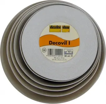 Original Decovil I / 1 / 121 – Vliesstoff / Schabrackeneinlage mit Lederähnlichem Griff – METERWARE