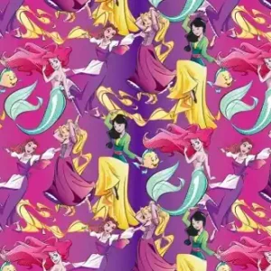 Original Prinzessinnen Disneystoff mit Belle, Cinderella, Rapunzel & Dornröschen - Disney's "Every girl is a princess" Originalstoff - Meterware Lizenzstoff Sichere Zahlung