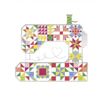 Highlight Magnetischer Nadelhalter in Nähmaschinenform – Riley Blake Designs Sewing Machine Needle Minder