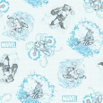 Mega-Angebot Marvel’s Avengers Sketch Comicstoff / Superheldenstoff mit Thor, Iron Man, Hulk & mehr