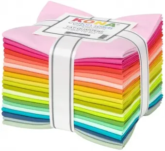 Neuheit Summer Days Palette – Halbe Meter Stoffpaket – Kona Cotton Solids Unistoffe Color Story Stoffauswahl