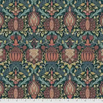 Jetzt Bestellen Indigo Granada Baumwollstoff – Original William Morris & Company Lizenzstoff – Free Spirit Fabrics Granada Patchworkstoffe