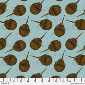 Aqua Horseshoe Holiday – Rachel Hauer Mariana Designerstoff – Maritimer Free Spirit Motivstoff Exklusiv