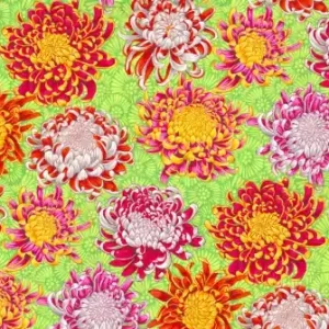 Dancing Mums Floral - Japanische Chrysanthemen Patchworkstoff - Philip Jacobs / Free Spirit Fabrics Designerstoffe Im Trend