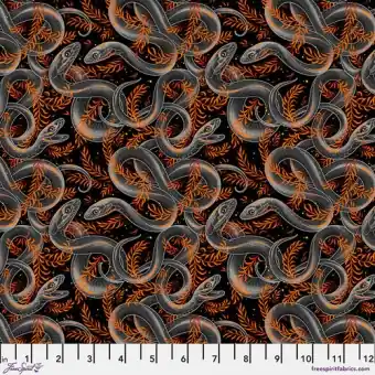 Zertifiziert Sneaky Snakes – Black- Club Hauer Costumes & Cobwebs Halloween Designerstoff – Free Spirit Motivstoff