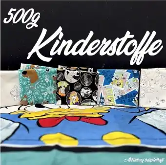 Preiswert 1 Pfund „Kids“ Stoffpaket – 500g Scrap Bag Überraschung – Patchworkstoffe aus aller Welt