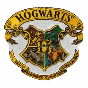 Hogwarts Haus Wappen – Harry Potter Bügelapplikationen „Hogwarts House Crests“ – Original Wizarding World J.K. Rowling’s Collection Lizenz – Aufbügelbare Iron On Patches Markenware