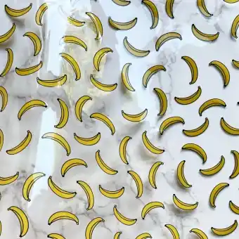 Vinyl mit Bananenmotiv – Clear Bananas Zuschnitt – Sew Hungry Hippie Kostenfreie Lieferung