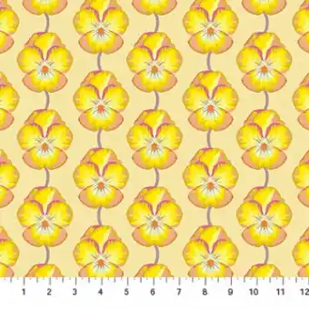 Pansy – Muted Blumenstoff – Anna Maria Iconic Vintage Collective Designerstoffe – Patchworkstoff Meterware Saisonangebot